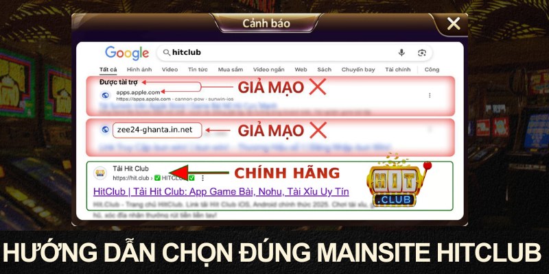 HITCLUB Phân Biệt Thật Giả Hiệu Quả - Nhận Biết Trang Chính Chủ Dễ Dàng 2 Cách xác định đúng link vào HITCLUB chuẩn